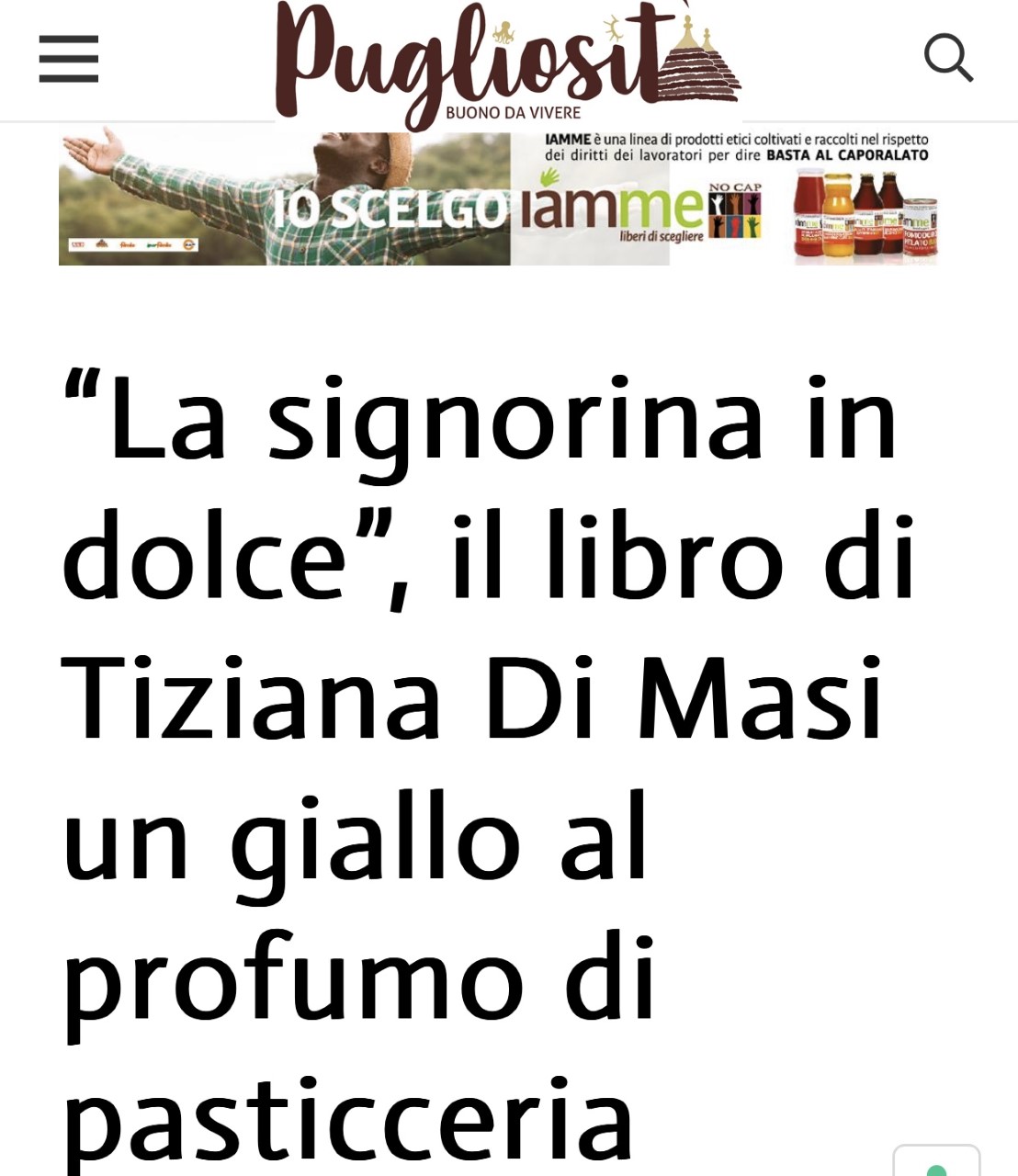 UN GIALLO AL PROFUMO DI PASTICCERIA